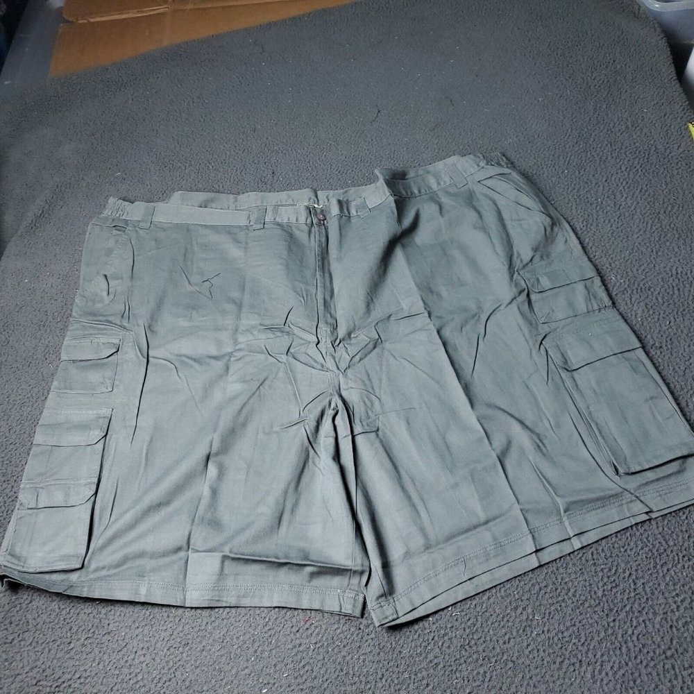 Boulder Creek Trading Chino Khaki Cargo Shorts Big Mens 68 x12 Gray